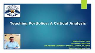 Teaching Portfolios  A Critical Analysis