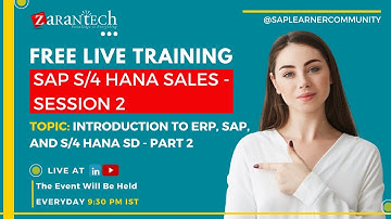 FREE LIVE | Introduction to ERP, SAP, and S/4 HANA SD - Part 2 | SAP S/4 HANA Sales Training