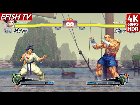 Makoto vs Sagat (Hardest AI) - Ultra Street Fighter IV