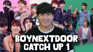 [REACTION] BOYNEXTDOOR CONTENT CATCH UP Part 1 // Spotify // Question Parade // Double Trouble Quiz