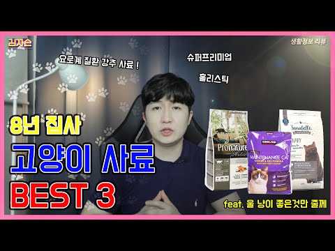 고양이 사료 BEST 3 😺 : 3마리의 집사 추천 사료 Cat food - 생활정보 리뷰