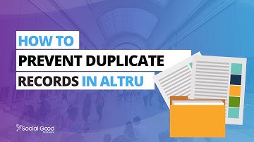 How to prevent duplicate records with Altru?