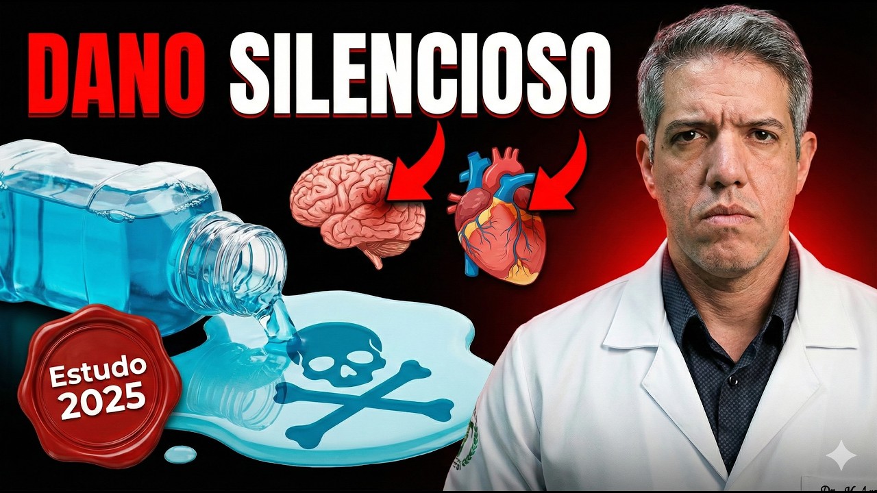 PARE o Enxaguante Bucal: Estudo 2025 Revela Dano Silencioso ao Coração e Cérebro