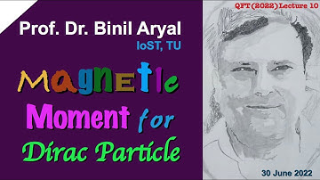 QFT(2022)Lecture 10: Magnetic Moment of Dirac Particle (Prof. Binil Aryal, TU / 30 June 2022)