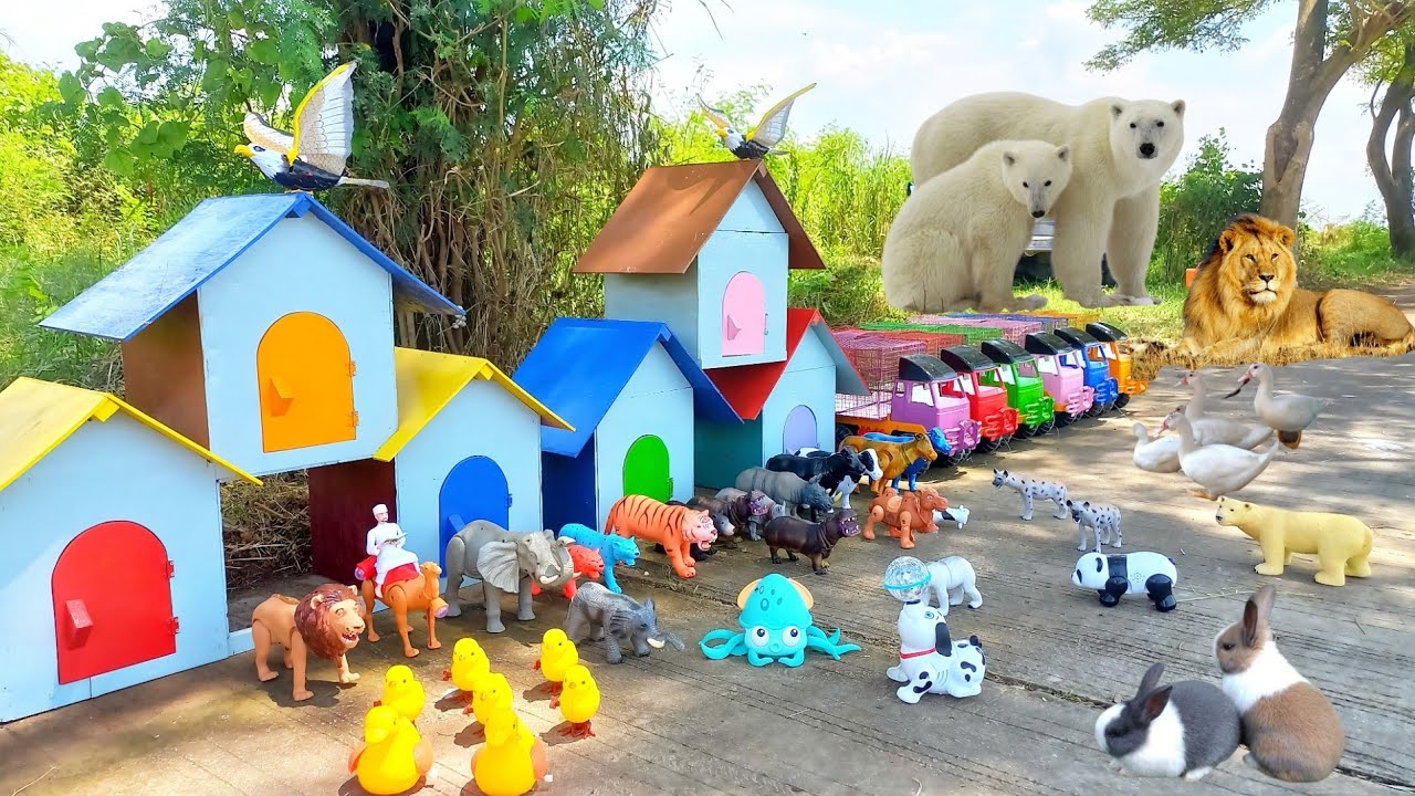 Waow Mantul,,, Truk Gandeng Angkut Beruang Itik Badak Guritta Panda Kelinci Burung Elang Dan Bebek