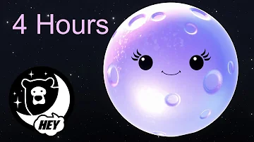 Hey Bear Bedtime - Luna - Mindful Moon - Relaxing animation with sleep music - 4 Hours
