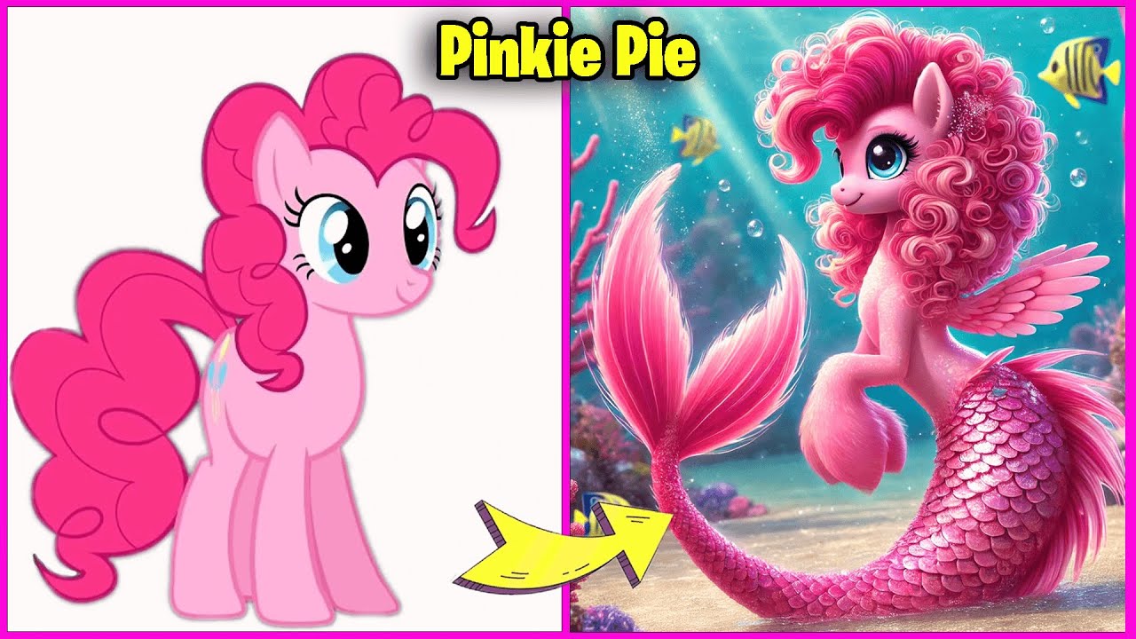 My Little Pony Characters If They Were Mermaid + Guess The Voice & Song | Pinkie Pie, Applejack