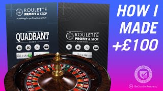 How I made £100 profit playing roulette by Roulette Profit and Stop