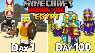 I Survived 100 Days In ANCIENT EGYPT in HARDCORE MINECRAFT