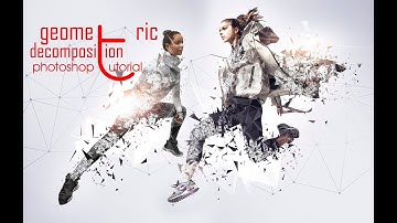 geometric decomposition photoshop full tutorial ( free action key)