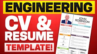 ENGINEER RESUME & CV TEMPLATES! (How to WRITE a BRILLIANT ENGINEERING CV or RESUME!)