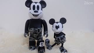 BE@RBRICK BAPE MICKEY MOUSE MONOTONE