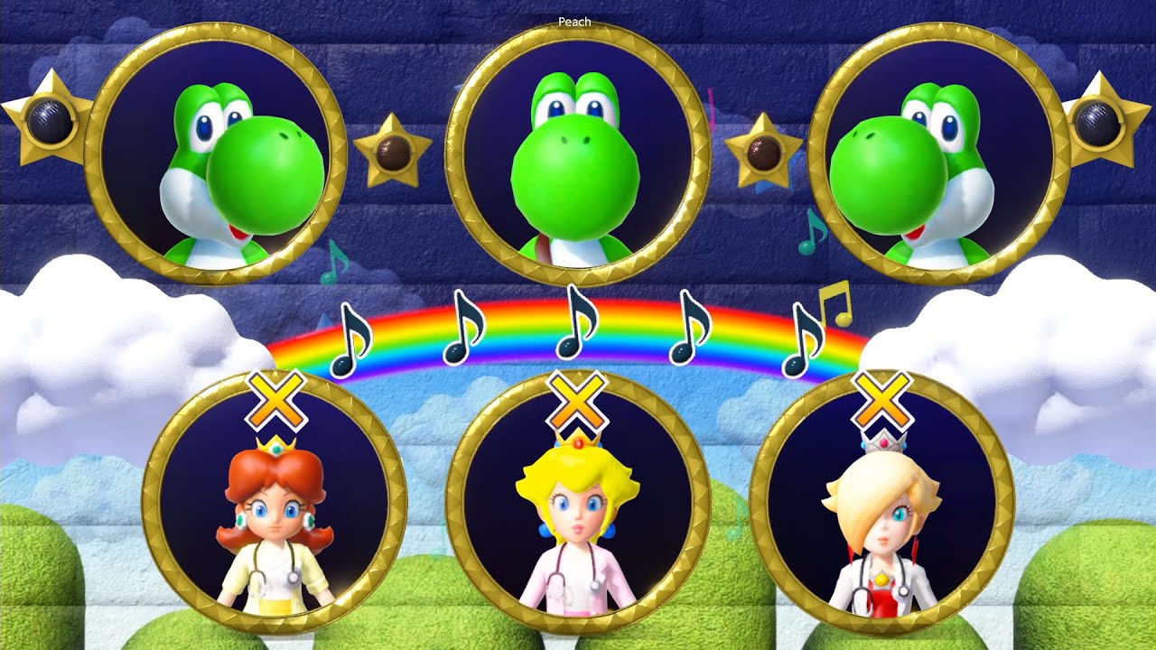 マリオパーティスーパースターズ】ミニゲーム ヨッシー Vs デイジー姫