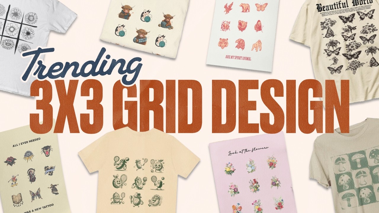 The 3x3 Grid Design Style Sells Like CRAZY on Etsy - YouTube