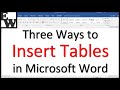 3 Easy Ways to Insert Tables in Word 📝