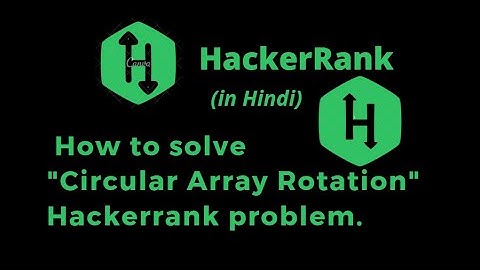 Circular Array Rotation HackerRank Solution || Explanation in Hindi || coding4u