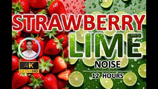 Strawberry Lime Noise | 12 Hours | BLACK SCREEN | Study, Sleep & Tinnitus Relief