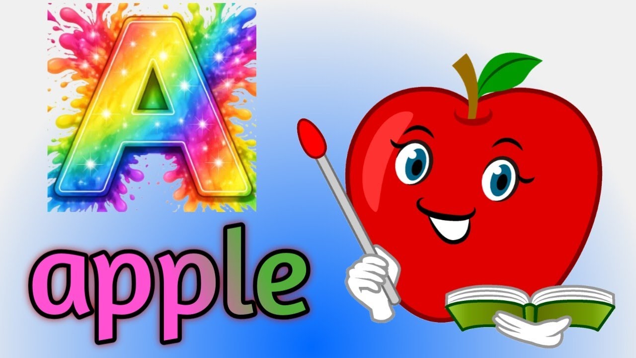 Phonics song 2 with TWO words in 3D -A for airplane -ABC alphabet song with sound