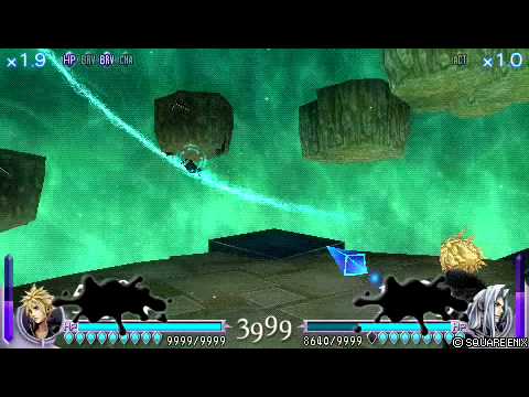 Final Fantasy Dissidia: Lvl 100 Cloud Vs. Lvl 105 Sephiroth (Difficulty 9 - Hardest)