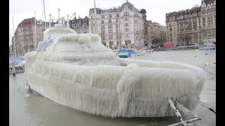 FROZEN STORM TURNS ICEBREAKER SHIPS CARS &amp; CITY INTO ICING FIGURES! CRASH GLACIER ICEBERGS