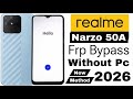 Realme Narzo 50A FRP Bypass Without PC | New Method 2026 | Android 11/12/13 #frpbypass