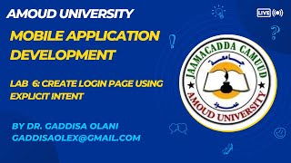 Mobile APP Development: Lab 6 Build Login page using Explicit Intent screenshot 5