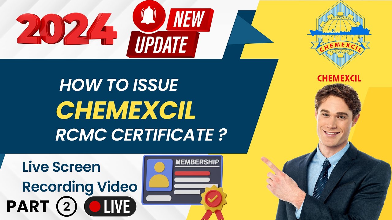 HOW TO REGISTER CHEMEXCIL RCMC? SCREEN RECORDING / CHEMEXCIL RCMC कैसे रजिस्टर करे? LATEST PART 2