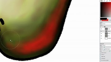 GIMP: Simple layers and colouring tutorial part2