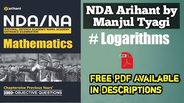 Logarithms Questions + Solutions PDF link in description |Arihant by Manjul Tyagi BÓOK