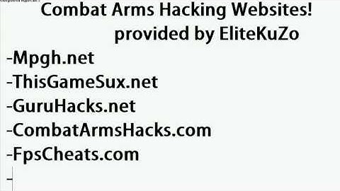 All Combat Arms Hacking Websites with FREE CA HACKS--LOOK!