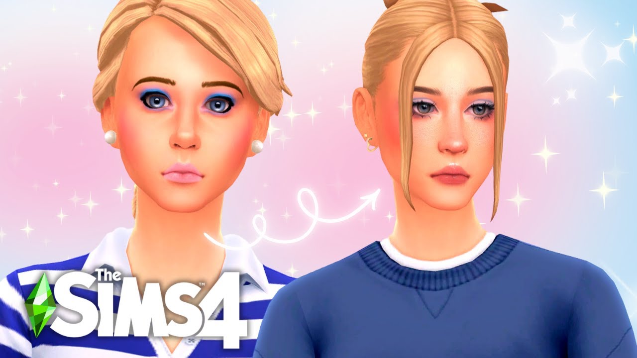 EA TOWNIE MAKEOVER (MAKING OVER THE BFF HOUSEHOLD🩵💛) | Sims 4 CAS - YouTube