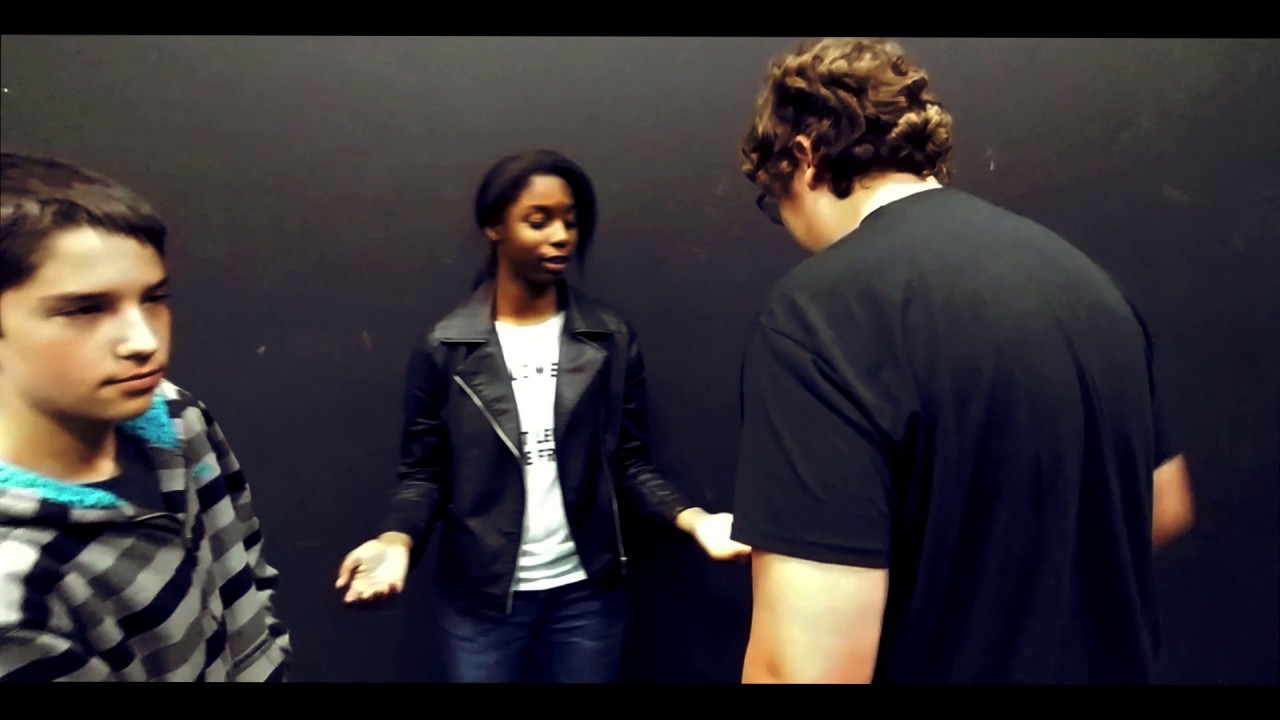 Acting for film teen class fight scene.