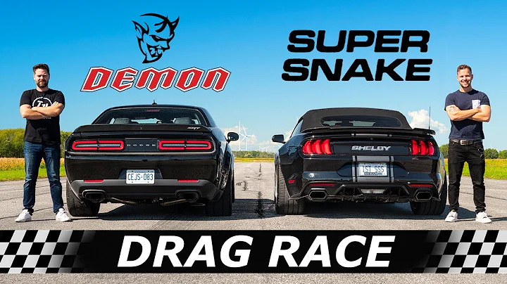 Dodge Demon vs Shelby Super Snake Widebody // DRAG & ROLL RACE