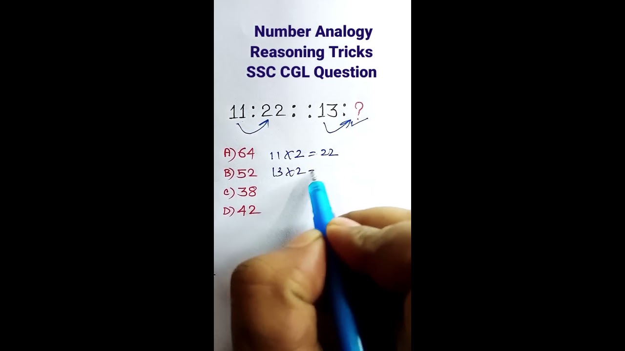 Analogy  Number Analogy  Reasoning Classes for SSC CGL GD Exam Missing Number  shorts