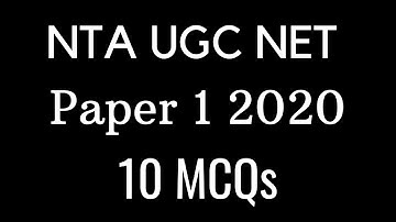 (Mock TEST 49) (Top 10 Most Expected MCQs For NTA UGC NET Paper 1 June 2020 in Hindi & English)