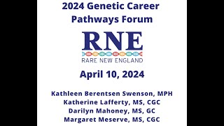 Genetic Career Pathways Forum 2024 - April 10th
