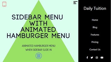 Responsive Sidebar Navigation Menu Using HTML, CSS and JavaScript
