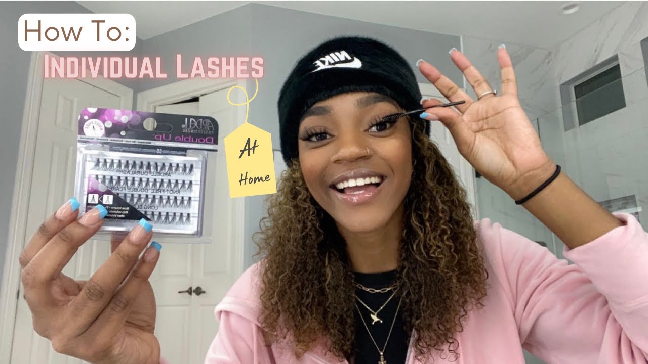 DIY INDIVIDUAL LASH EXTENSIONS (At Home + Beginner Friendly!) - YouTube