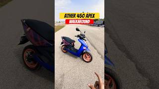 Ather 450 Apex Walkaround | Top Speed, Magic Twist, Warp Plus Mode | BikeWale #shorts #ather450apex screenshot 1