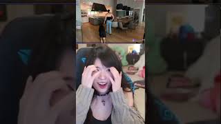 Emiru checks on the neighbor's house (Arther walking Alinity on a leash)  #twitch #shorts #clips