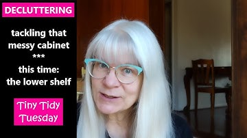 TINY TIDY: *Messy Cabinet*_PART 2_*DECLUTTERING THE LOWER SHELF* /collab with @TheHelpfulHome