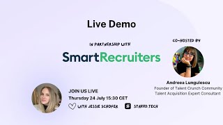 SmartRecruiters Live Demo  part 1 | ATS Insights Jessie Schofer