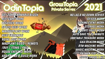 Growtopia Private Server OdinTopia | Like Real GT & Best Server 100% Work | Link to Description⭐