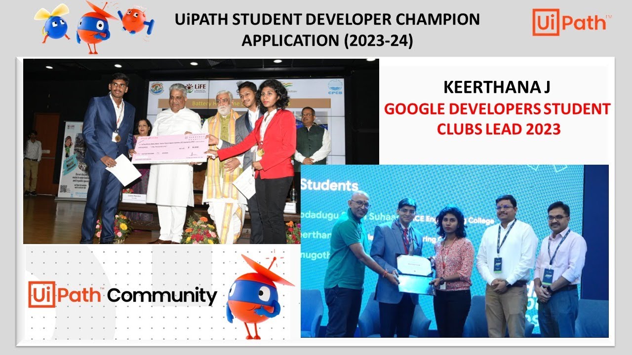 Keerthana J - UiPath Student Developer Champion Application - YouTube