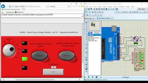 Motor paso a paso bipolar conectado a la red controlado por LabVIEW