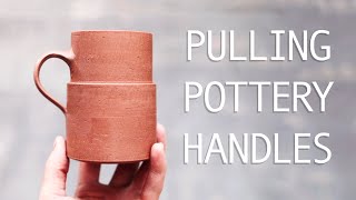 Pulling Handles on a Stoneware Mug