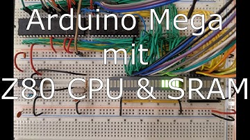 Z80 CPU mit einem SRAM angesteuert von einem Arduino Mega Board