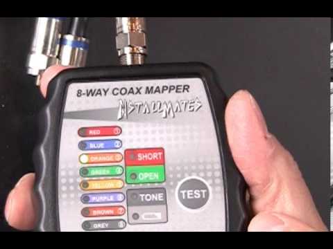 Nstallmates NSM1280 8-Way Coax Cable Tester w// Case