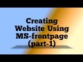 Creating website using templates