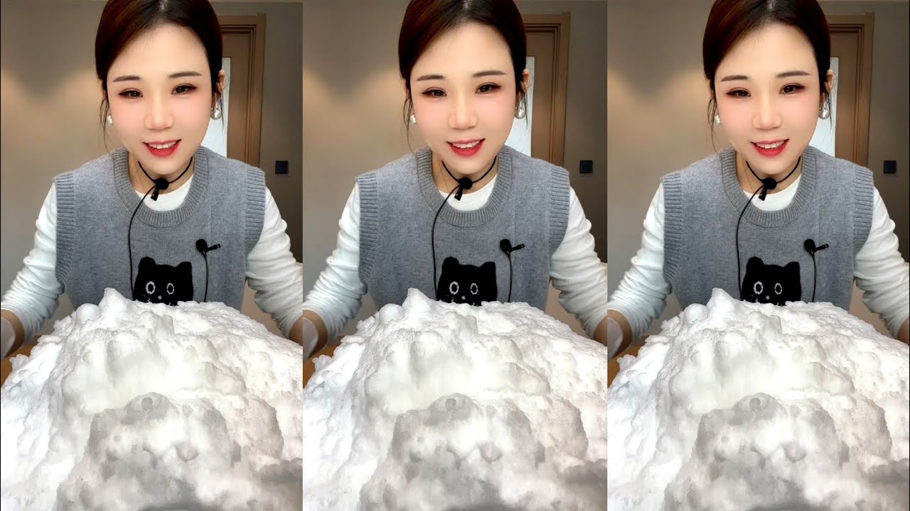 ASMR WHITE ICE EATING YY 